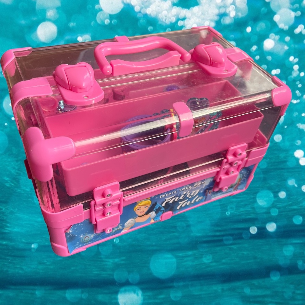Disney Princess Makeup Travel box filled with Dress up items